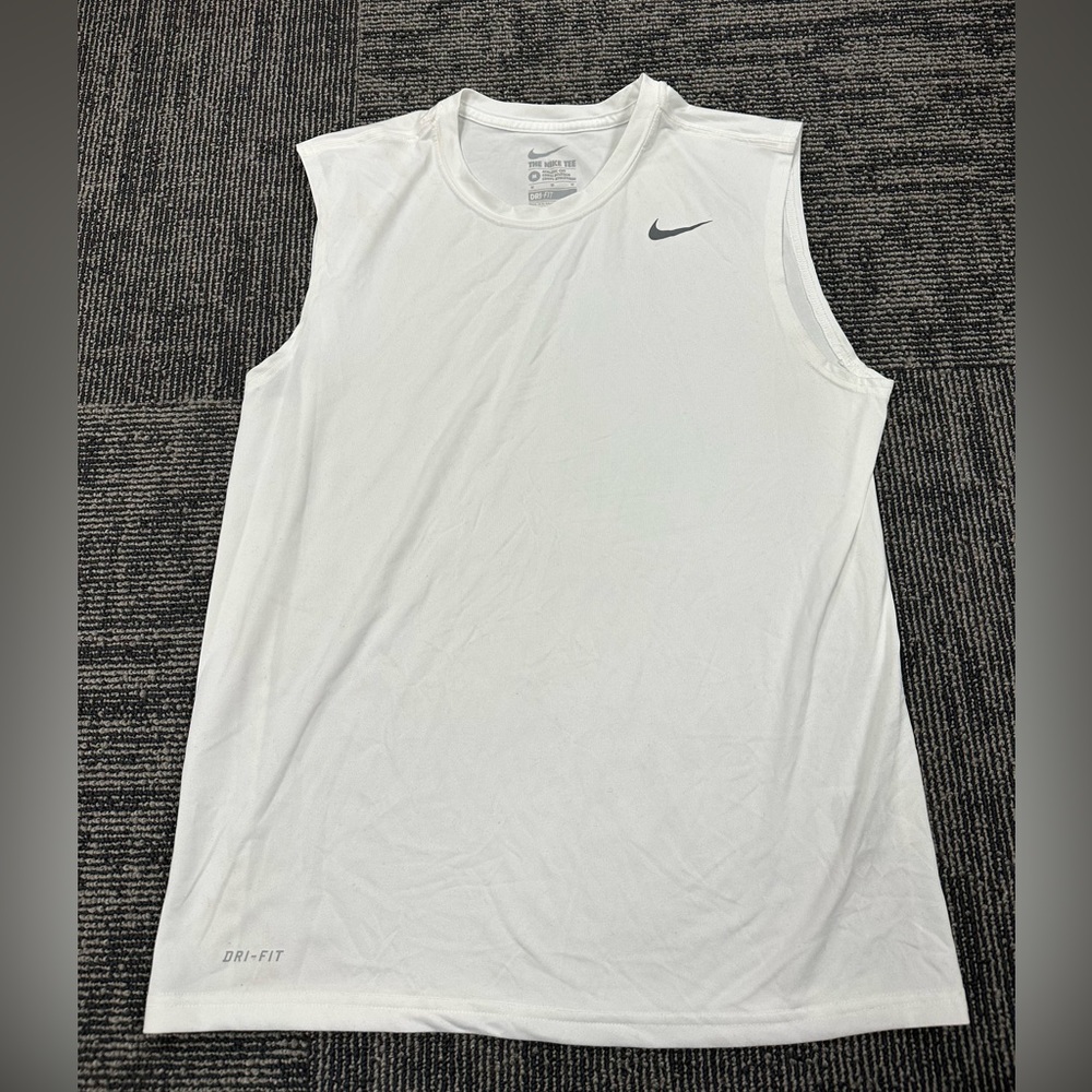 Nike Men’s Dri- Fit Tank Top White- Size Medium